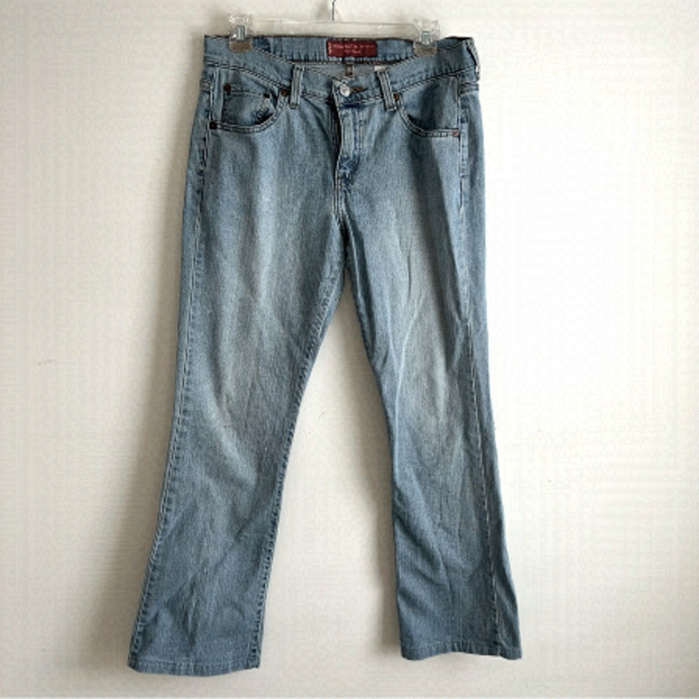 Levi's Women's 515 Nouveau Boot Cut Low Rise Stretch Jeans Blue Size Medium